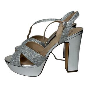 NEW I. Miller Women's‎ Samien Heeled Sandals Silver 9.5 M